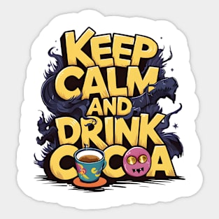 Cocoa Craze: A Vibrant Fusion of Pop Culture and Fantasy Sticker